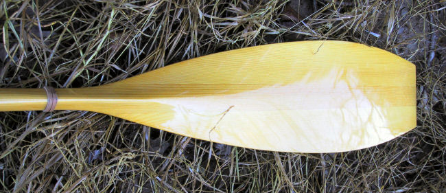 Back of spooned paddle blade